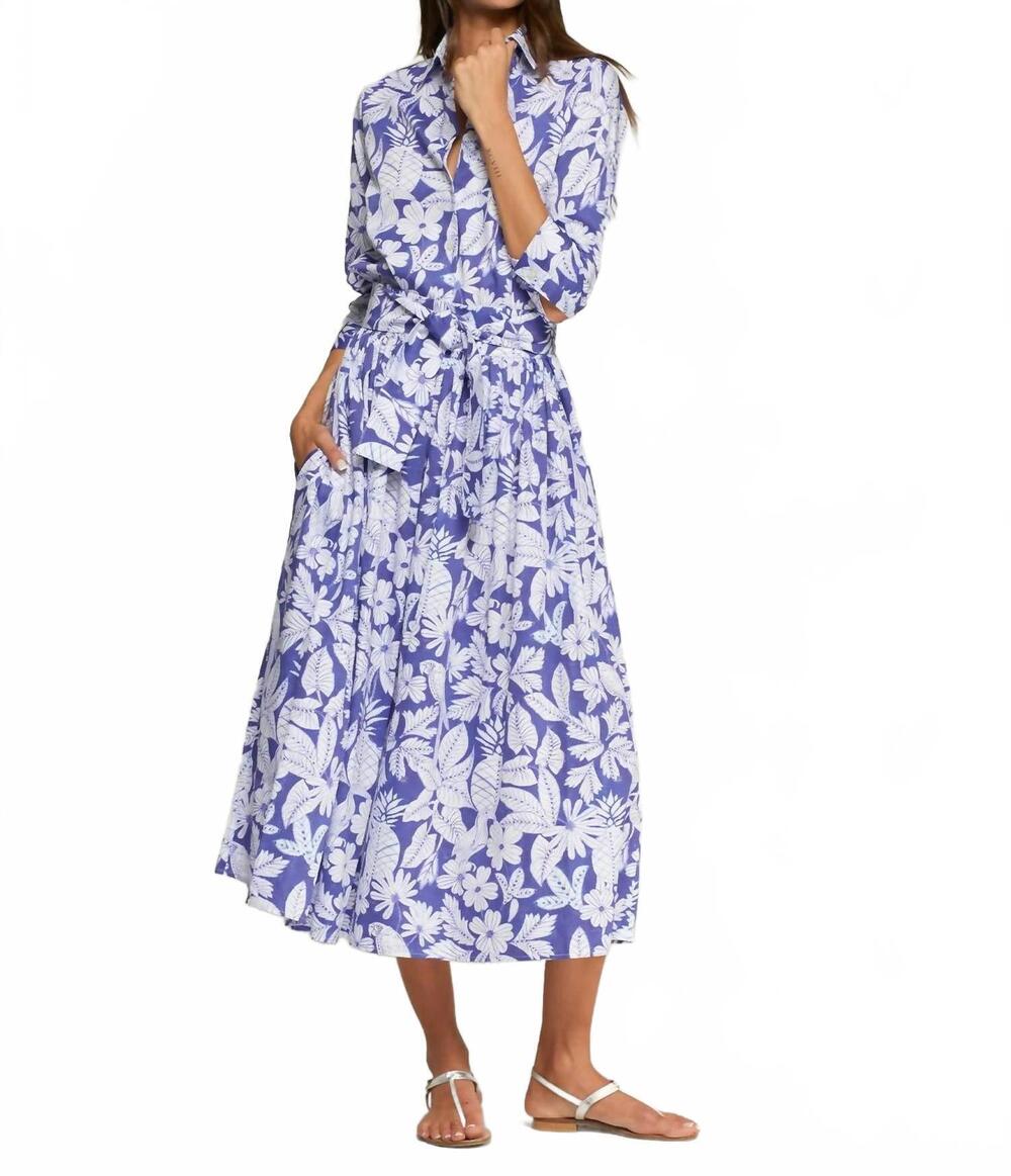 NEW VILAGALLO midi wrap skirt in blue toucans
